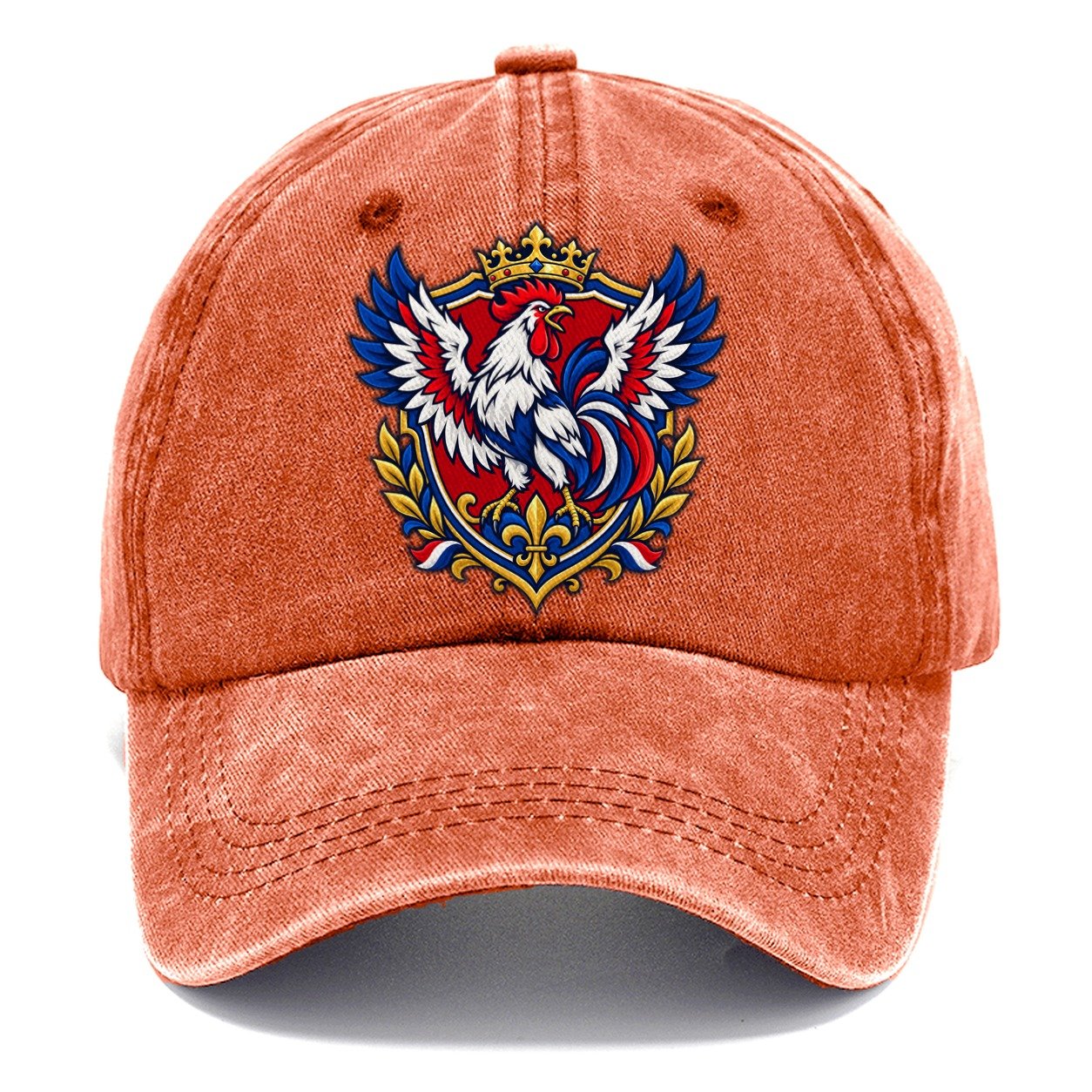 France Heraldic Crest Country Logos Classic Cap – Terracotta Clay