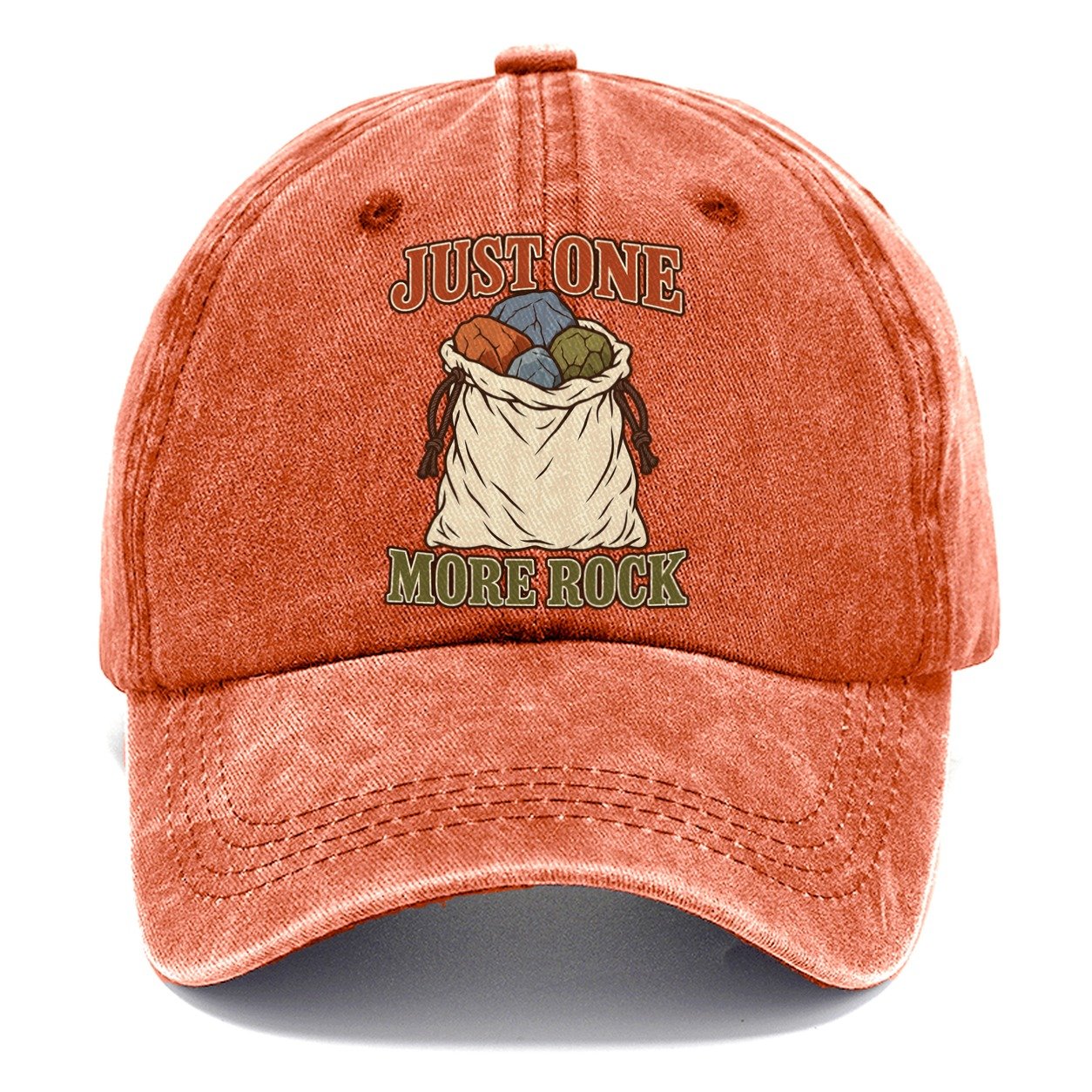 Just One More Rock Rocks And Minerals Classic Cap – Terracotta Clay
