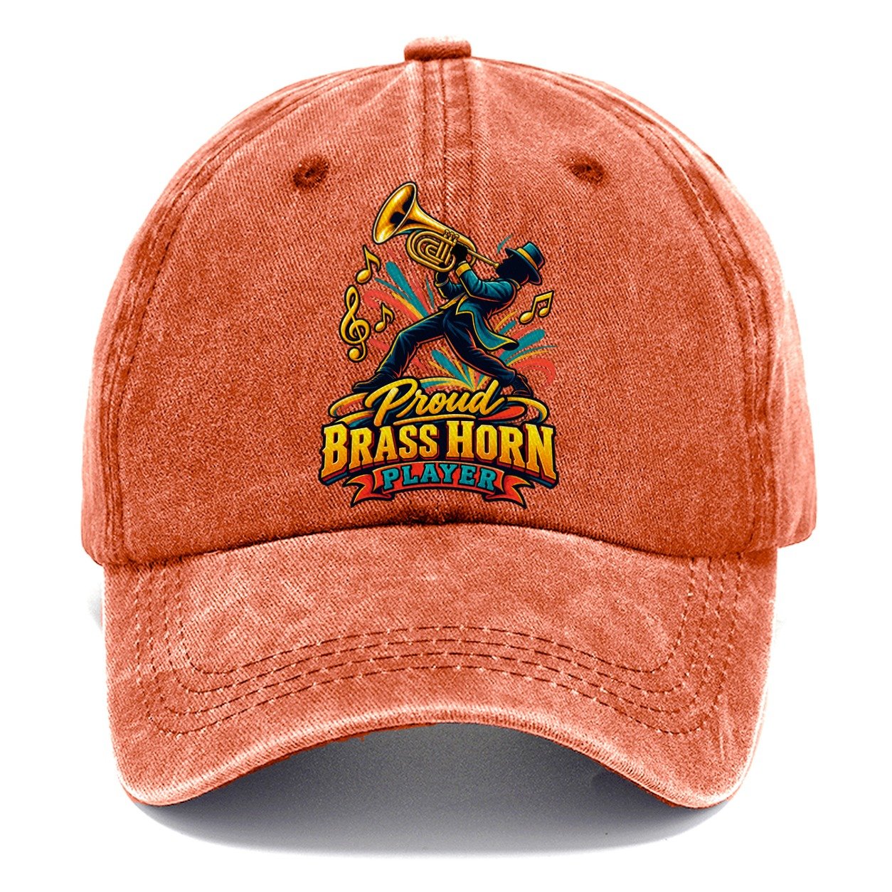 Proud Brass Horn Player Music Instruments Classic Cap – Terracotta Clay