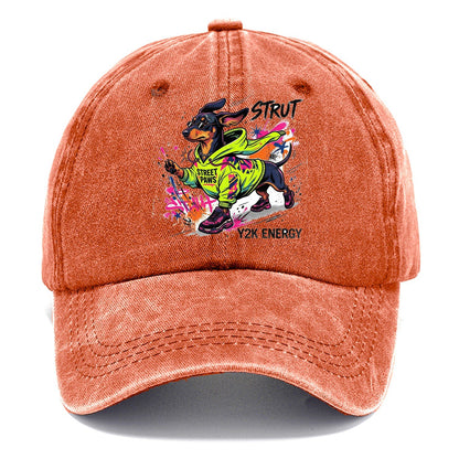 Strut Street Paws Y2K Energy Classic Cap – Terracotta Clay