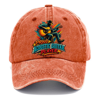 Proud Acoustic Guitar Player Music Instruments Classic Cap – Terracotta Clay