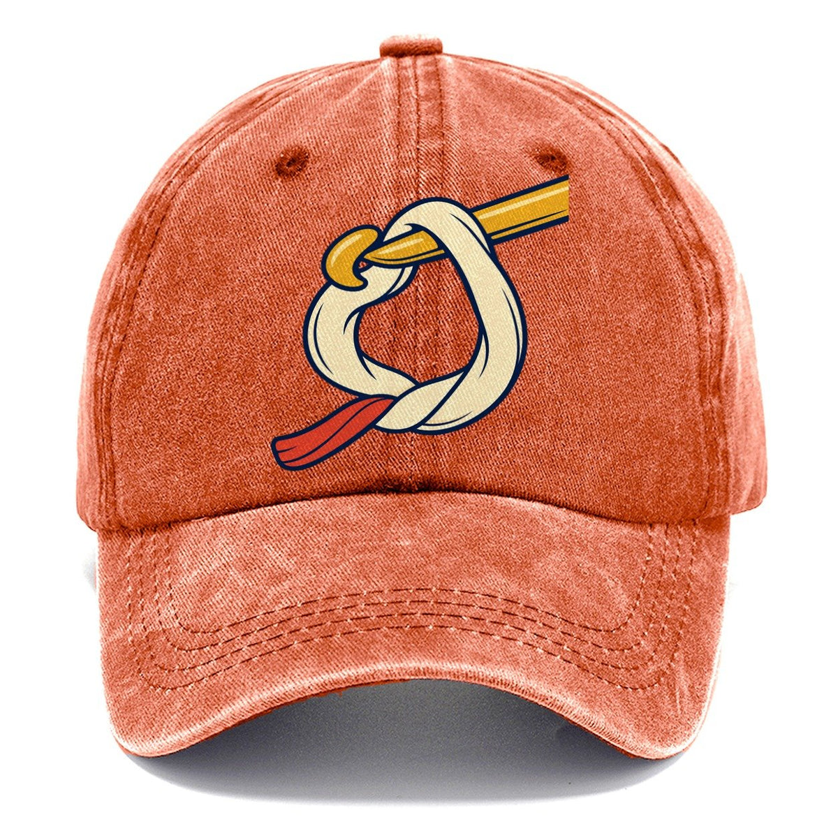 Working Loop Close Up Yarn Crafts Classic Cap – Terracotta Clay