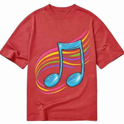 Musical Notes Headwear Classic T-shirt – Red