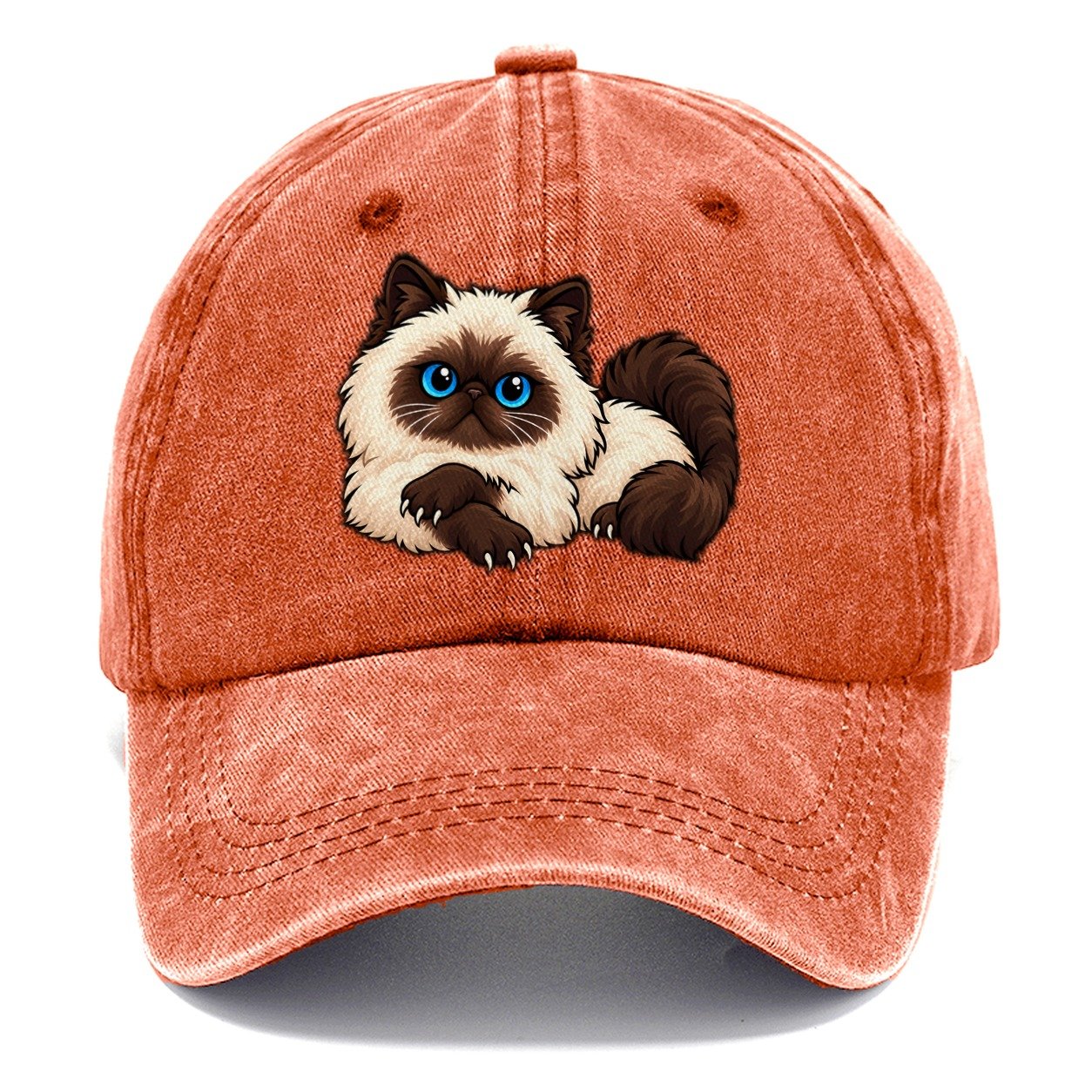 Himalayan Lounging Peeking Cats Classic Cap – Terracotta Clay