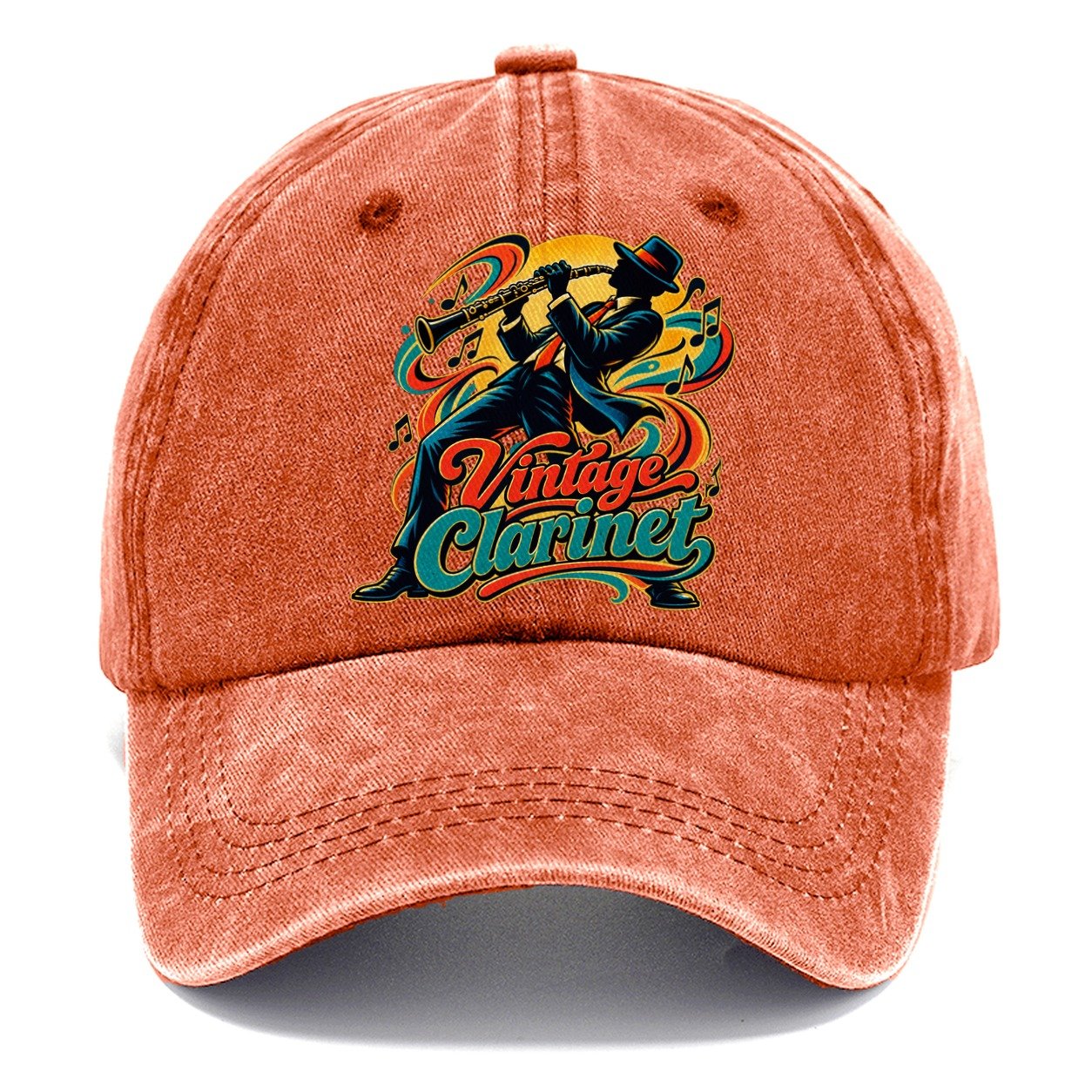 Vintage Clarinet Music Instruments Classic Cap – Terracotta Clay