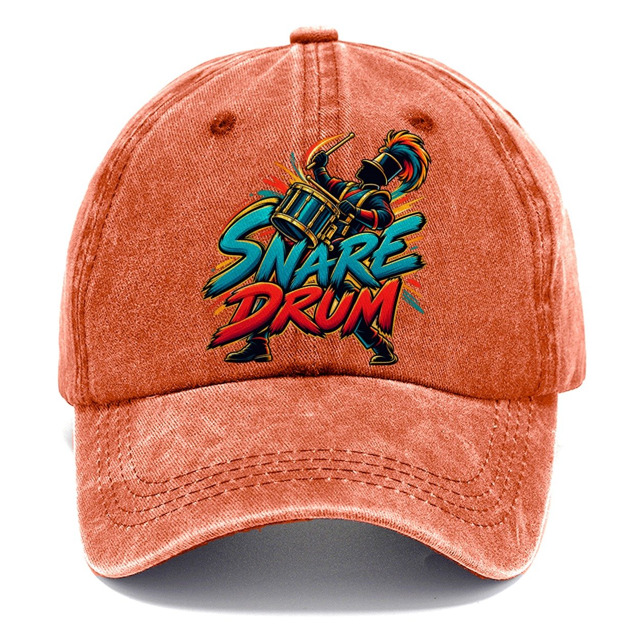 Snare Drum Wordmark Music Instruments Classic Cap – Terracotta Clay