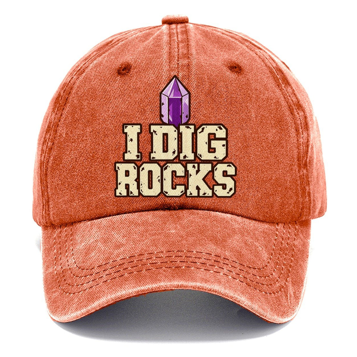 I Dig Rocks Rocks And Minerals Classic Cap – Terracotta Clay