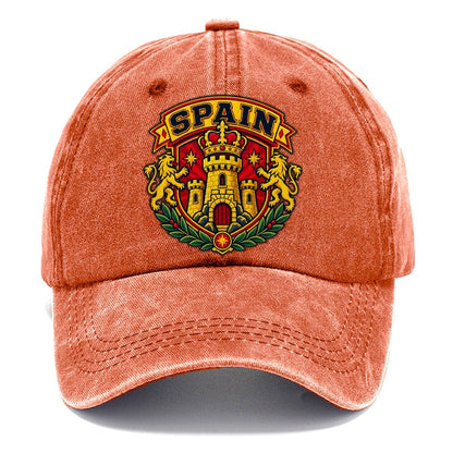 Spain Retro Badge Country Logos Classic Cap – Terracotta Clay