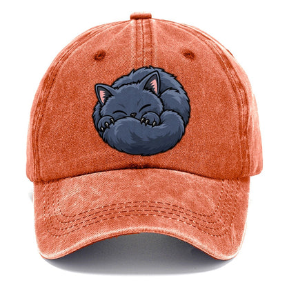 British Shorthair Sleeping Peeking Cats Classic Cap – Terracotta Clay