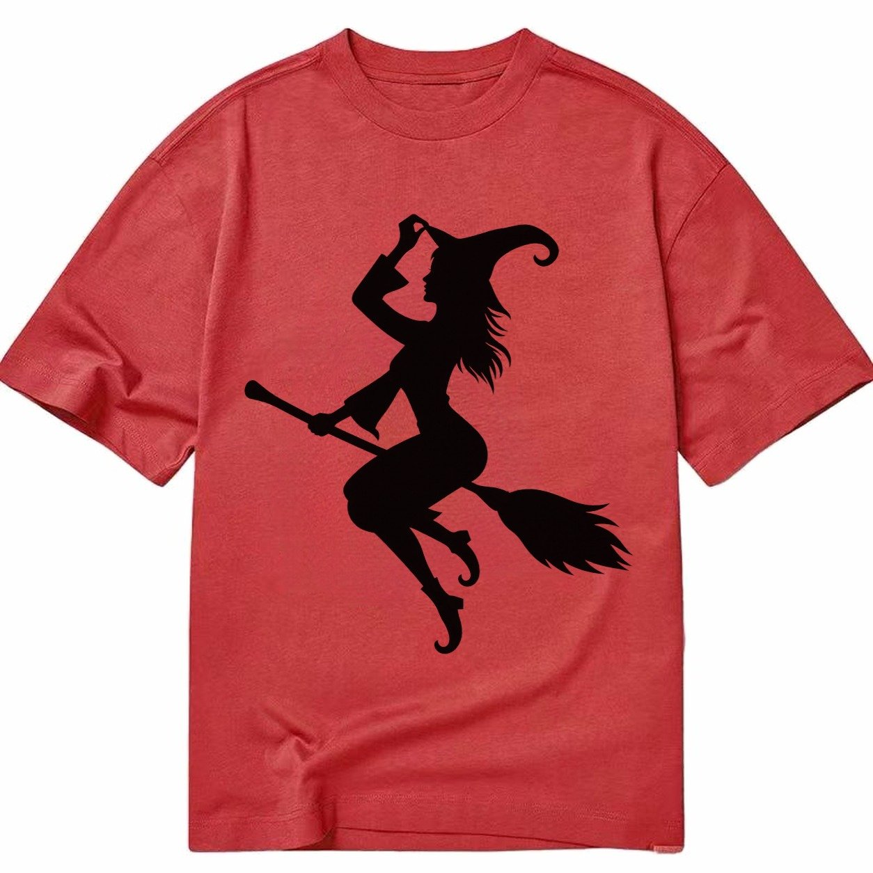 202308151409 Witch On Broom 4 Classic T-shirt – Red