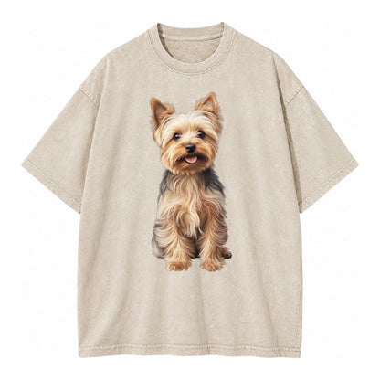 Yorkshire Terrier Dog Vintage T-shirt – Off White