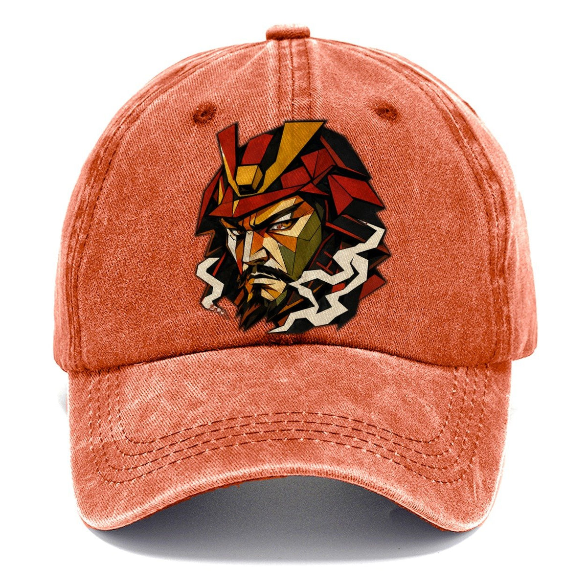 Samurai Helmet Portrait Classic Cap – Terracotta Clay