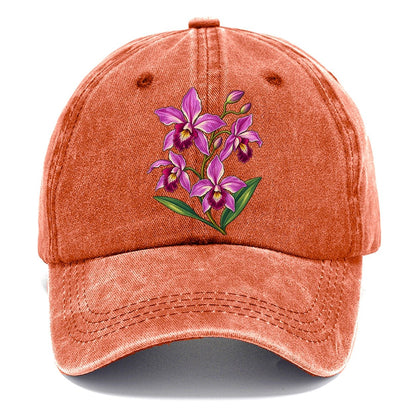 Queensland Cooktown Orchid Australia Cultural Icons Classic Cap – Terracotta Clay