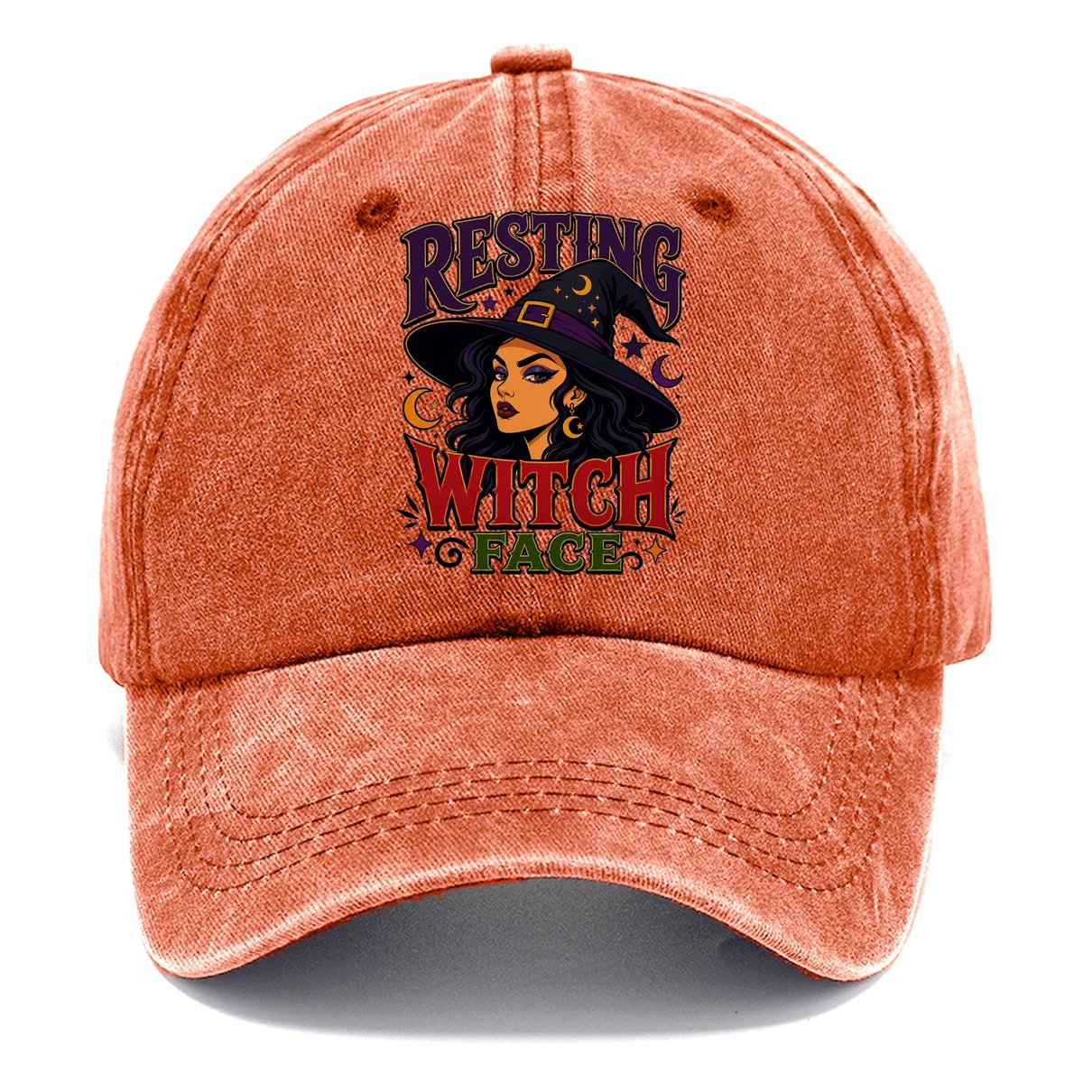 Resting Witch Face Classic Cap – Terracotta Clay