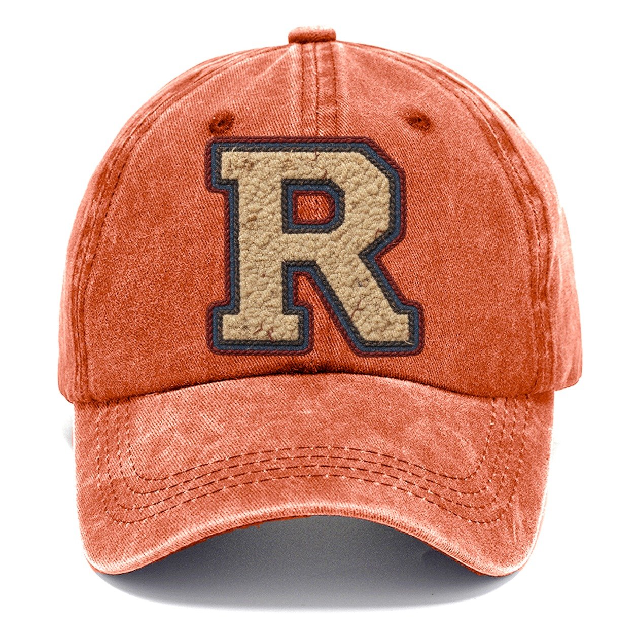 Varsity Chenille R Monogram Classic Cap – Terracotta Clay