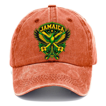 Jamaica Retro Badge Country Logos Classic Cap – Terracotta Clay