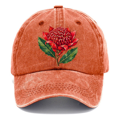 New South Wales Waratah Bloom Australia Cultural Icons Classic Cap – Terracotta Clay