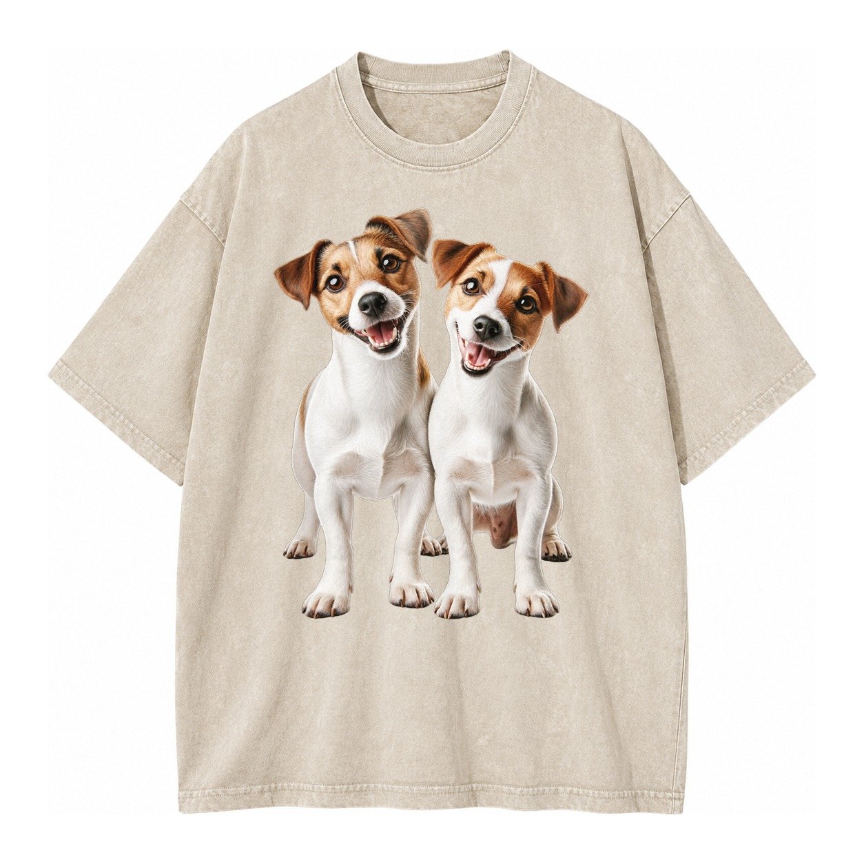 Two Jack Russels Vintage T-shirt – Off White