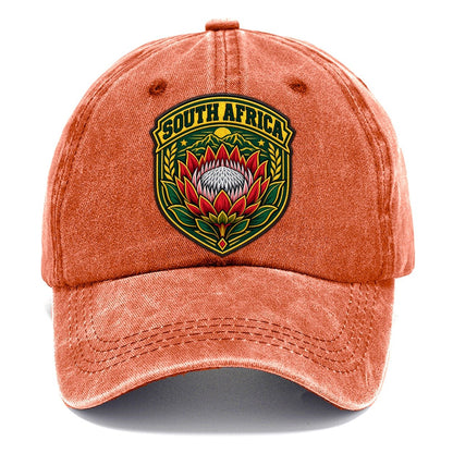 South Africa Retro Badge Country Logos Classic Cap – Terracotta Clay