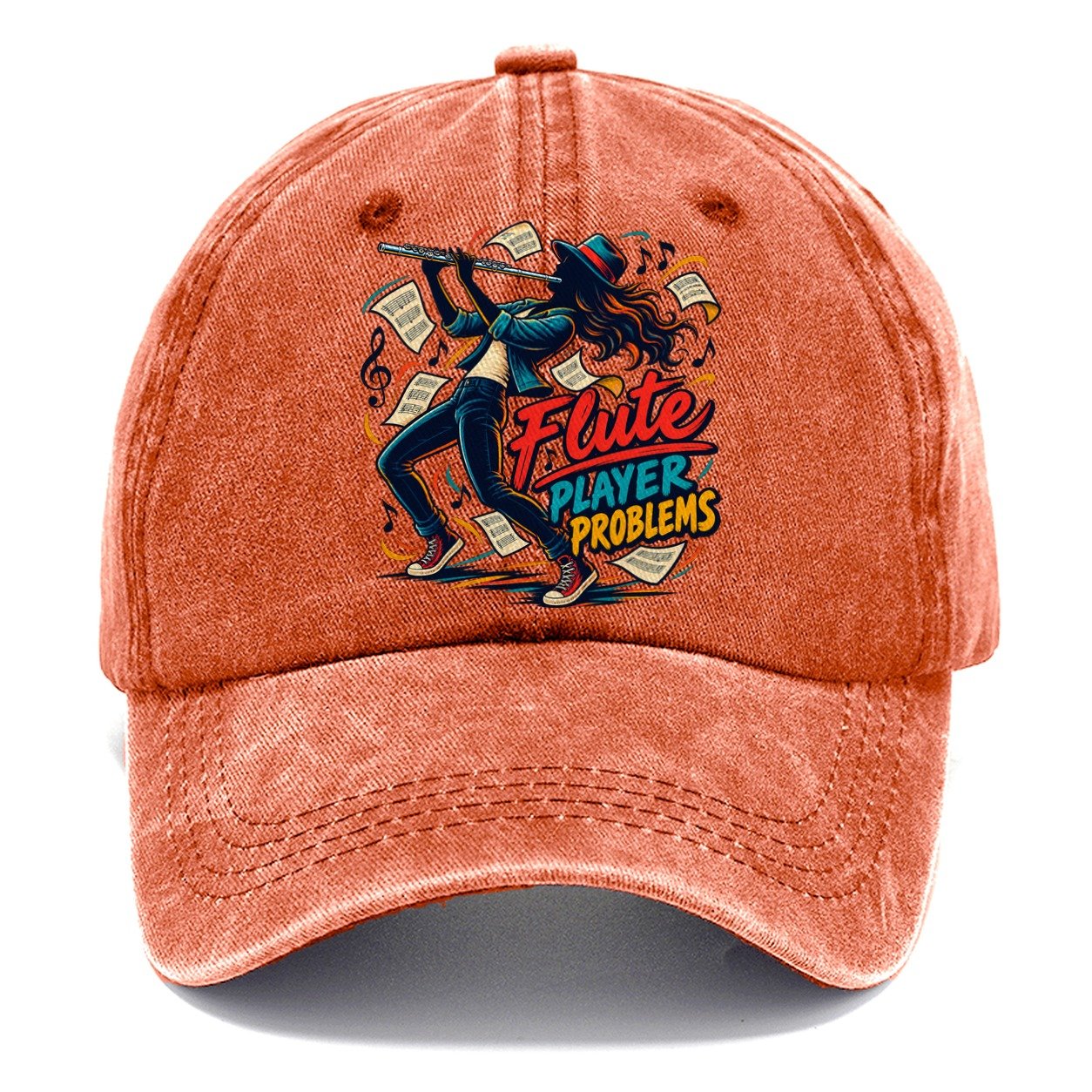Flute Player Problems Music Instruments Classic Cap – Terracotta Clay