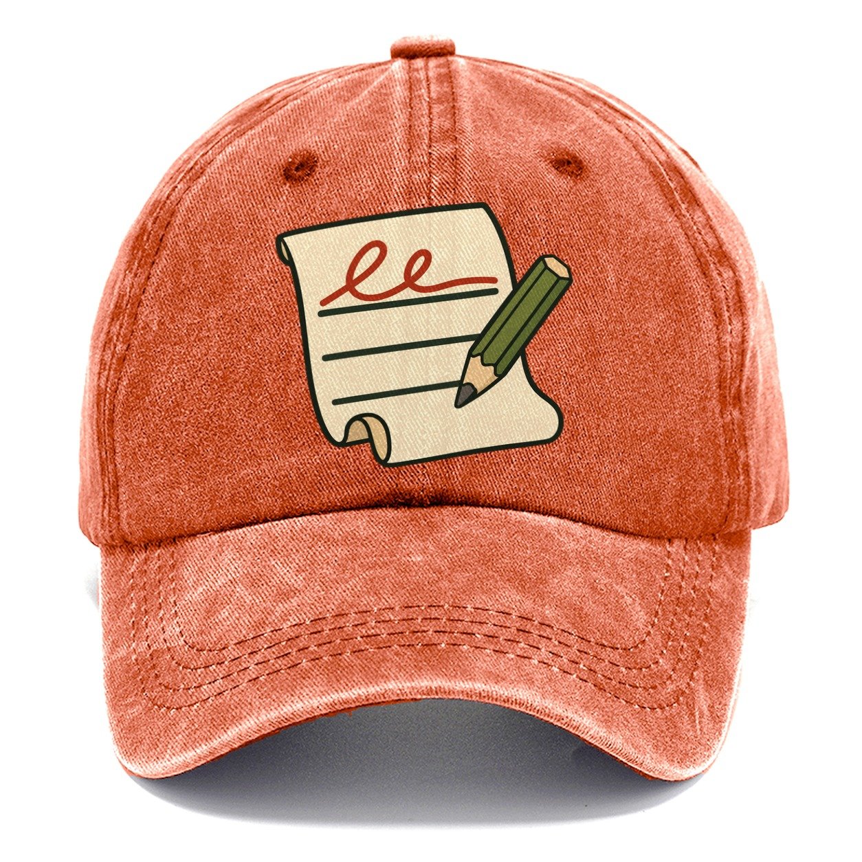 Signature Line And Pencil Geocaching Classic Cap – Terracotta Clay