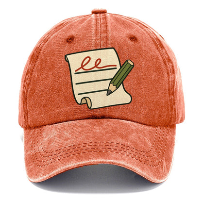 Signature Line And Pencil Geocaching Classic Cap – Terracotta Clay