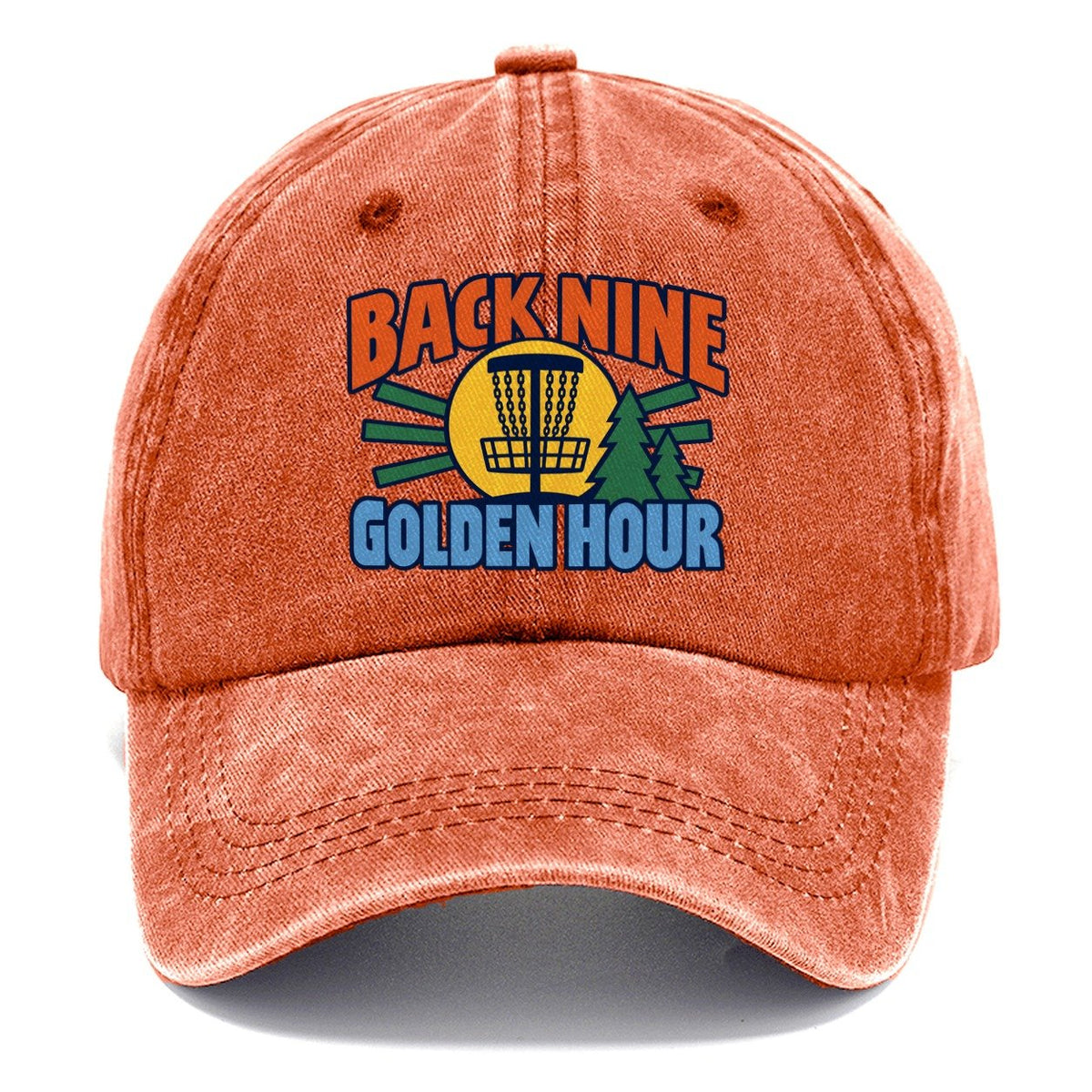 Back Nine Golden Hour Disc Golf Classic Cap – Terracotta Clay
