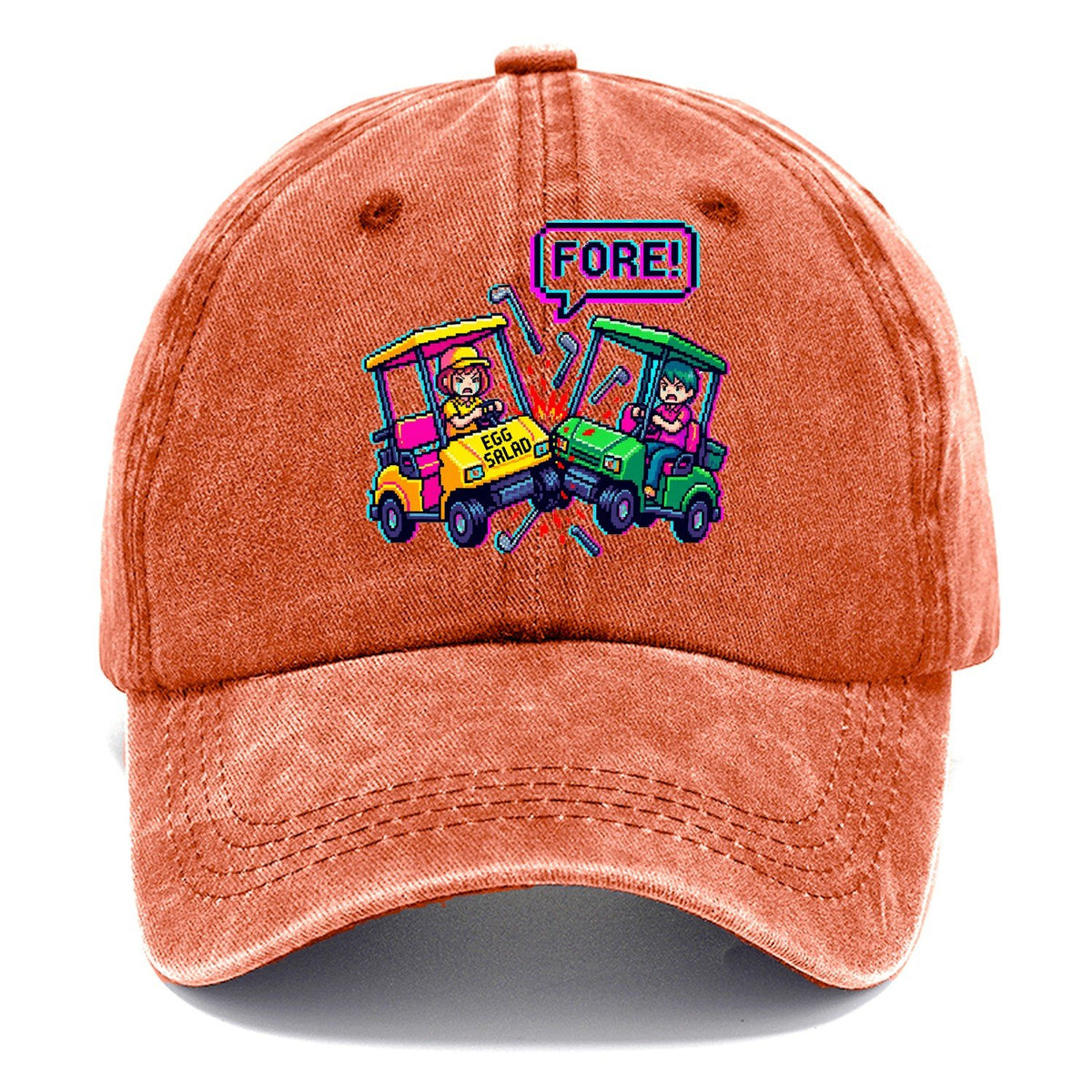 Fore Egg Salad Golf Classic Cap – Terracotta Clay
