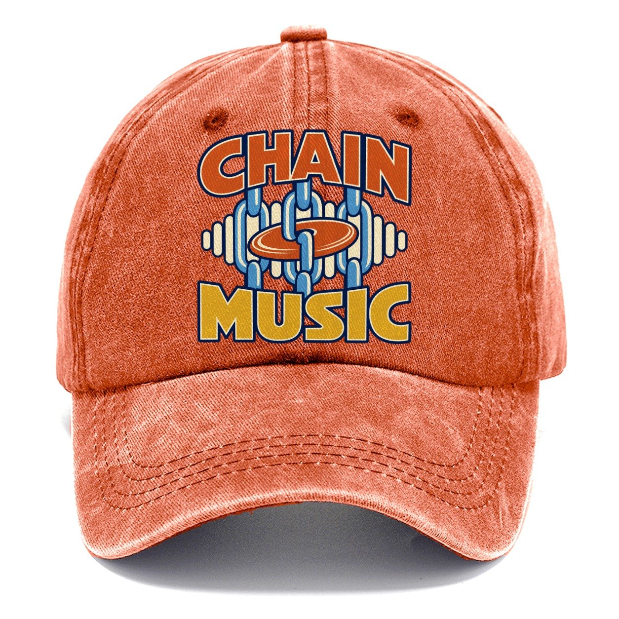 Chain Music Disc Golf Classic Cap – Terracotta Clay