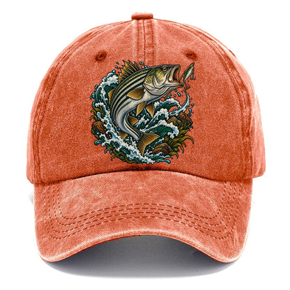 Striped Bass Surge Fishing Club Classic Cap – Terracotta Clay