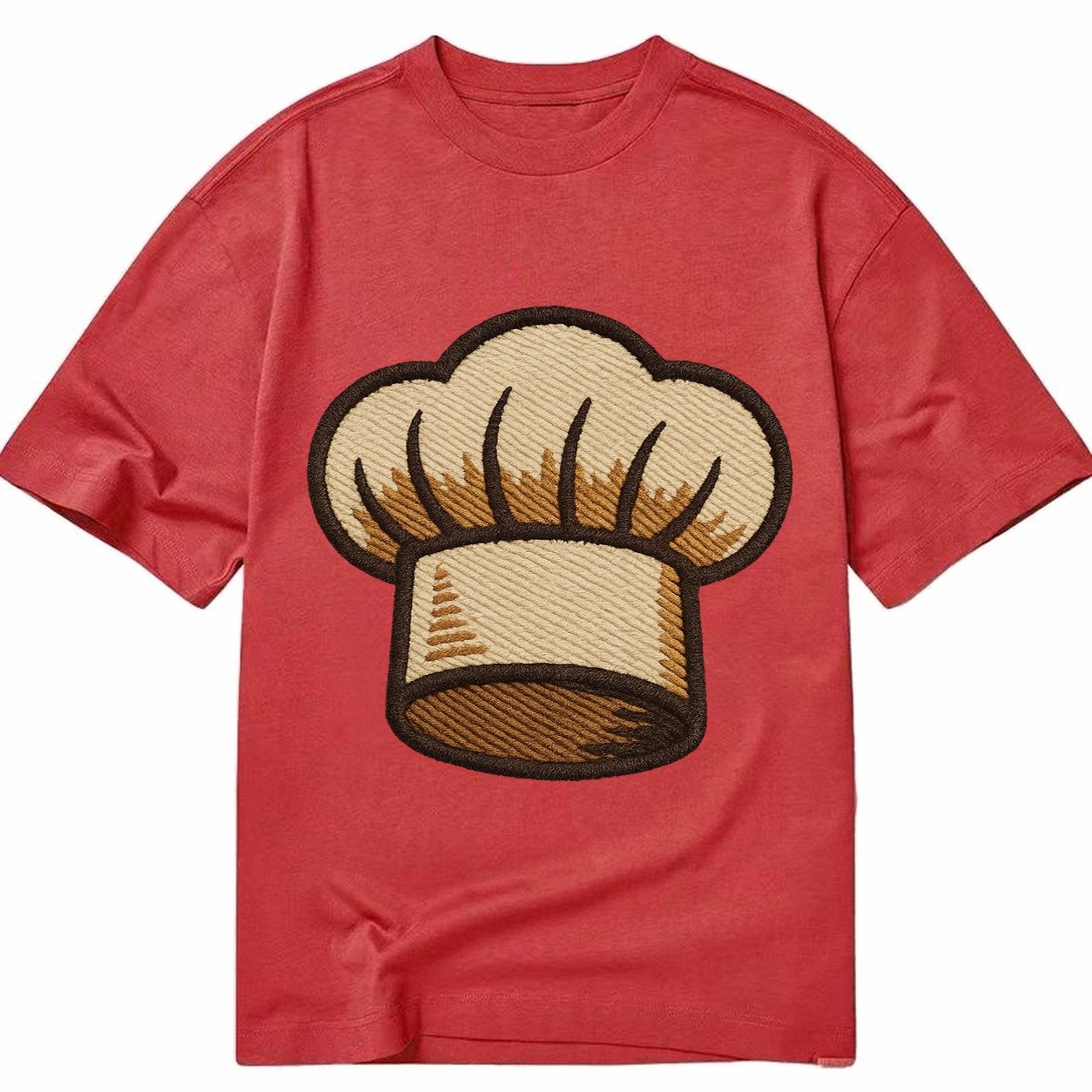Chef Toque Pleats Embroidered 2a1da8 Classic T-shirt – Red
