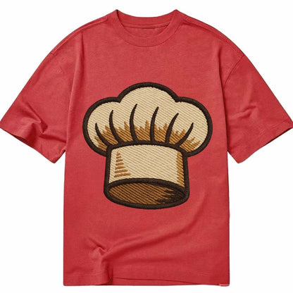 Chef Toque Pleats Embroidered 2a1da8 Classic T-shirt – Red