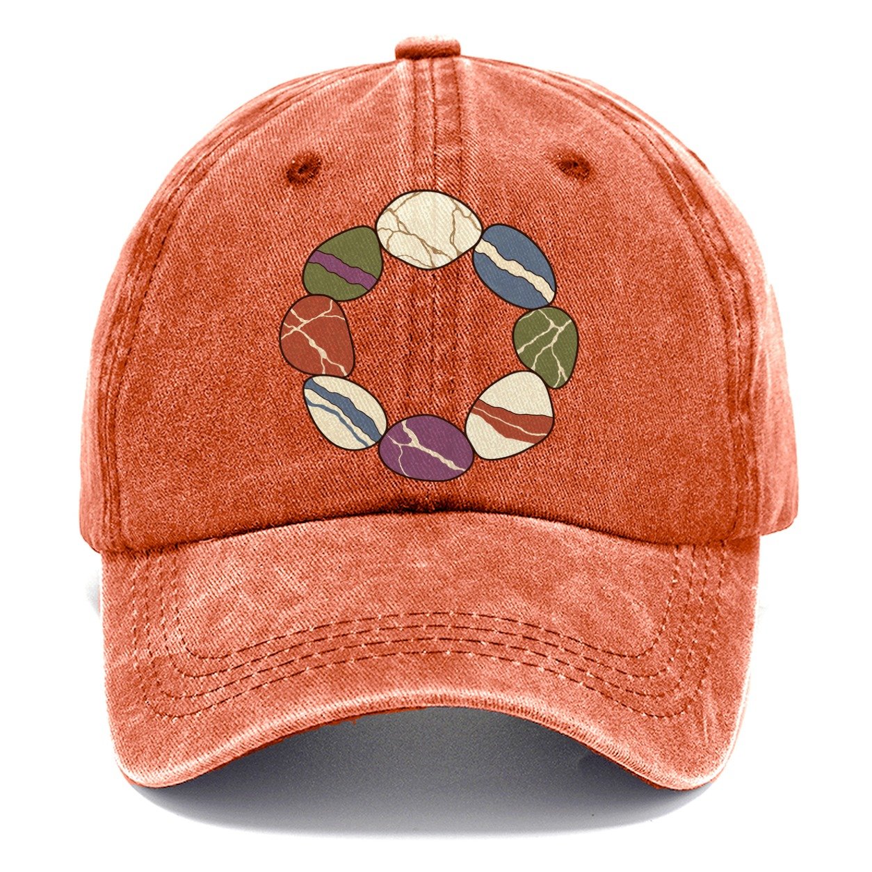 Tumbled Stone Colour Wheel Rocks And Minerals Classic Cap – Terracotta Clay