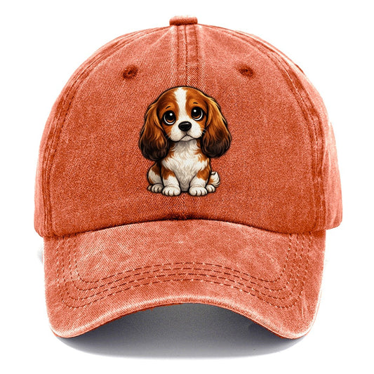 Cavalier King Charles Spaniel Sitting Sweetheart Classic Cap – Terracotta Clay
