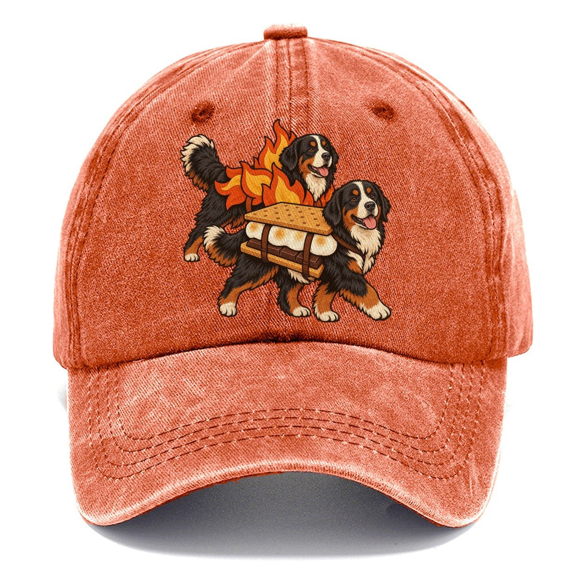2 Bernese Mountain Dogs In Halloween Costumes Hdp 50 Parade Lineup Halloween Dog Parade Classic Cap – Terracotta Clay