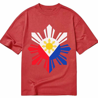 Philippines Iconic Sun And Stars Classic T-shirt – Red