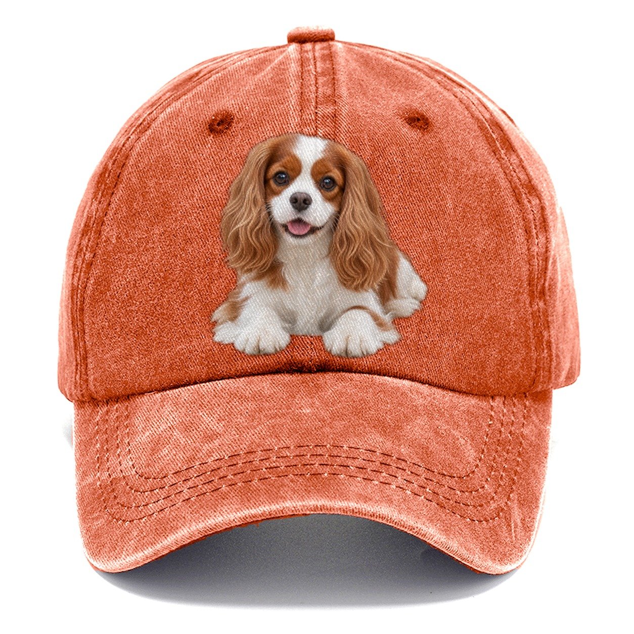 Cavalier King Charles Spaniel Lying Down Top Breeds Classic Cap – Terracotta Clay