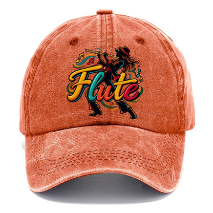 Flute Wordmark Music Instruments Classic Cap – Terracotta Clay