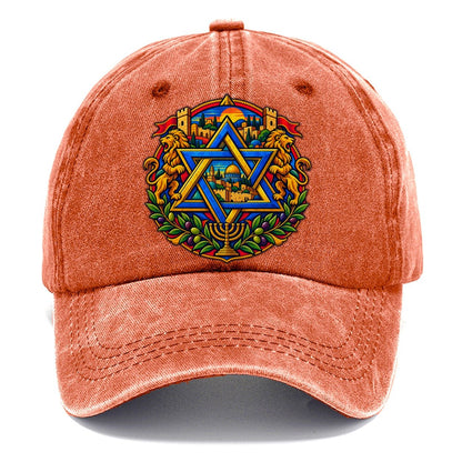 Interwoven Star Of David Jerusalem Classic Cap – Terracotta Clay
