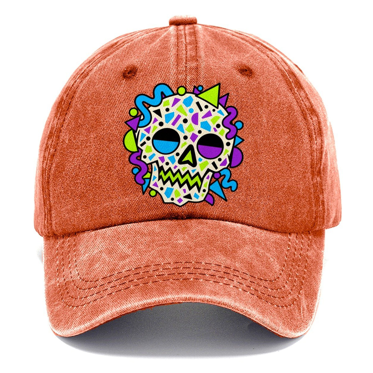 Confetti Skull Crazy Styles Classic Cap – Terracotta Clay