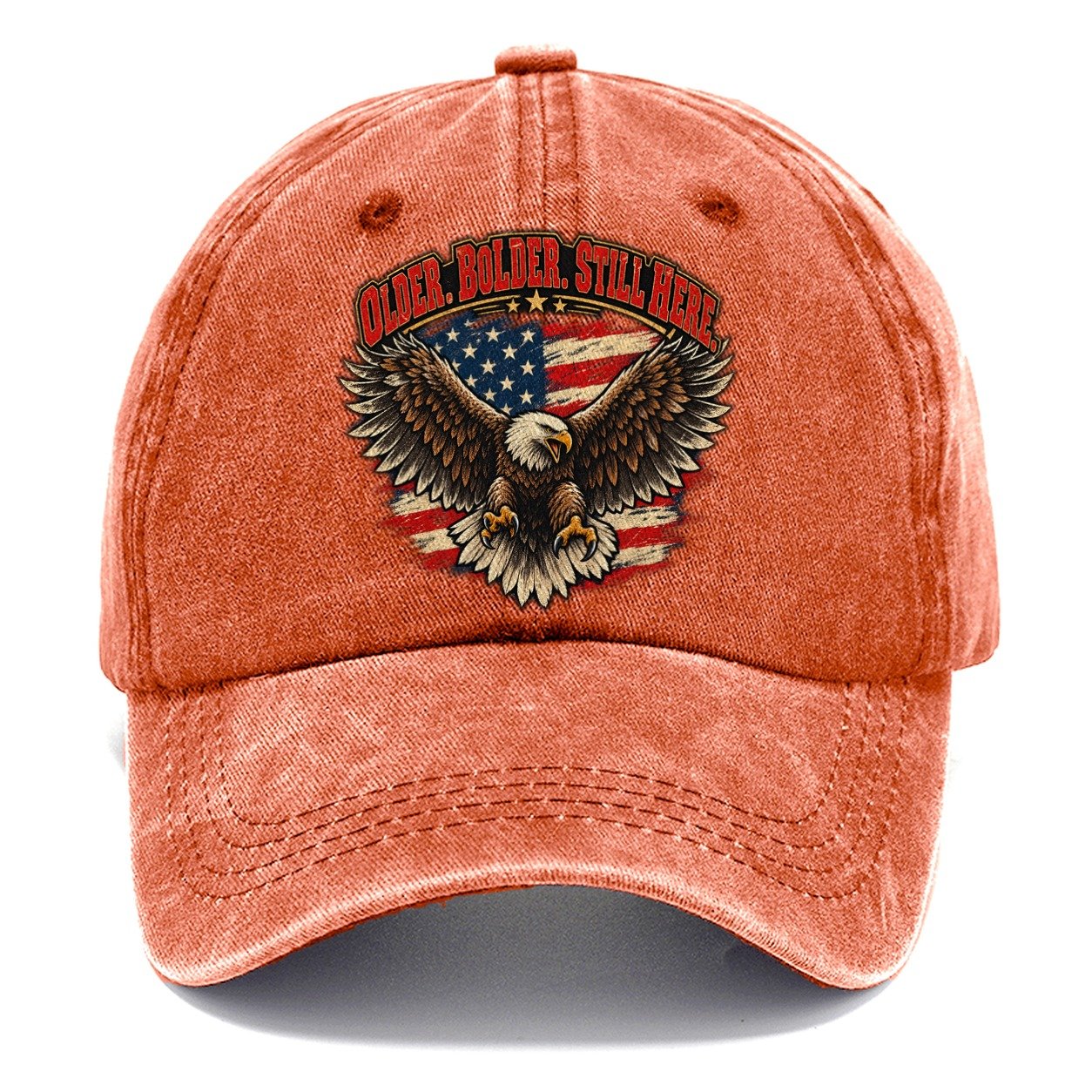Older Bolder Still Here Old Man Strong Classic Cap – Terracotta Clay