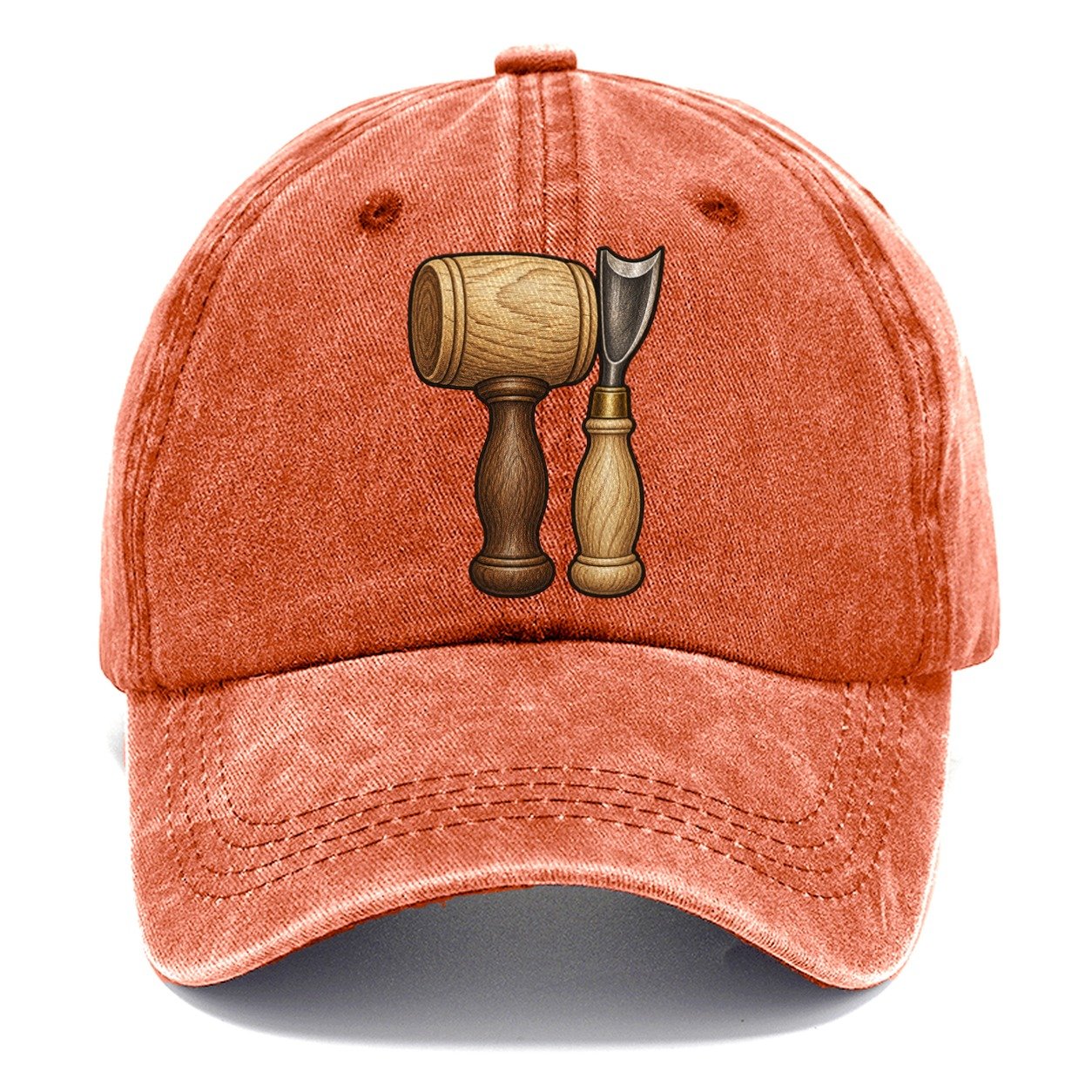 Carvers Mallet And Gouge Woodworking Classic Cap – Terracotta Clay