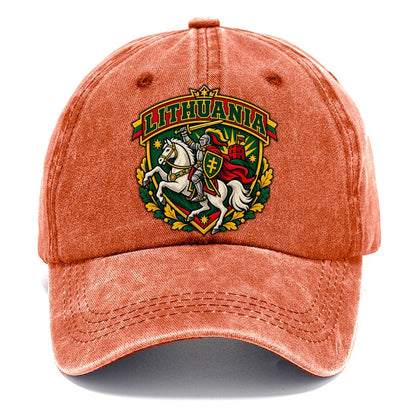 Lithuania Retro Badge Country Logos Classic Cap – Terracotta Clay
