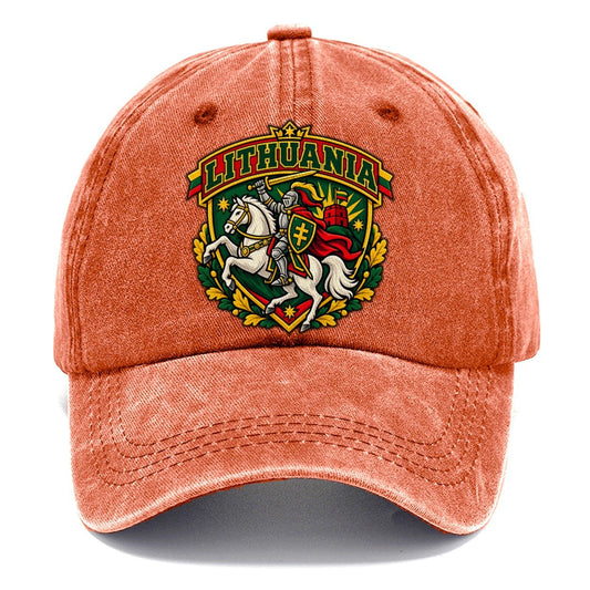 Lithuania Retro Badge Country Logos Classic Cap – Terracotta Clay