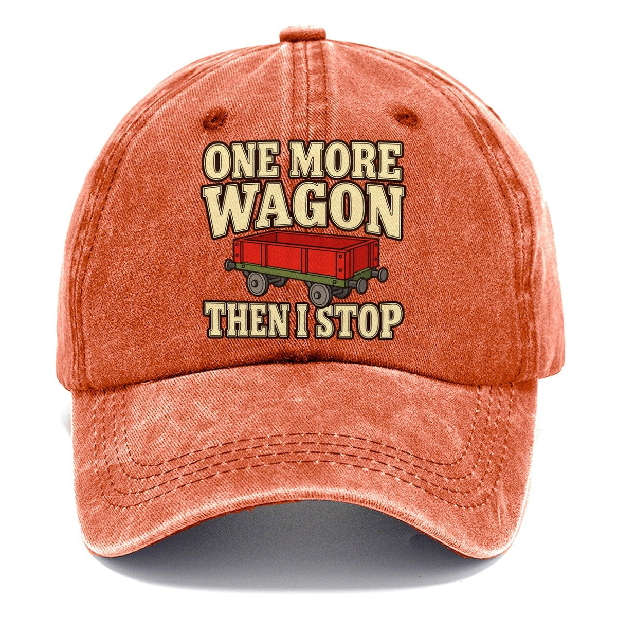 One More Wagon Then I Stop Model Railways Classic Cap – Terracotta Clay