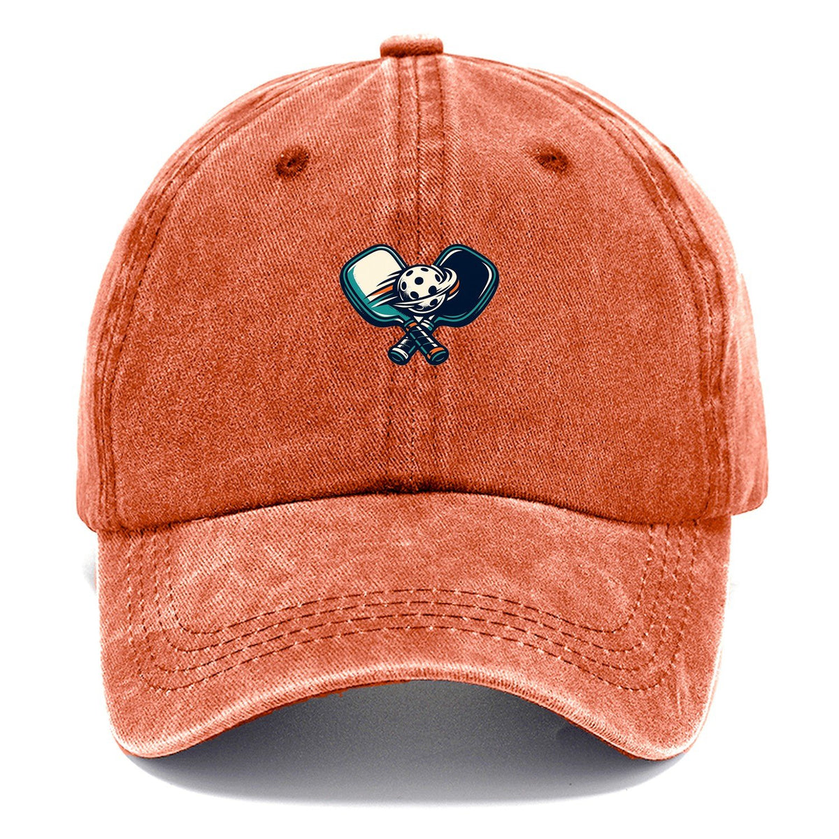 Crossed Pickleball Paddles Classic Cap – Terracotta Clay