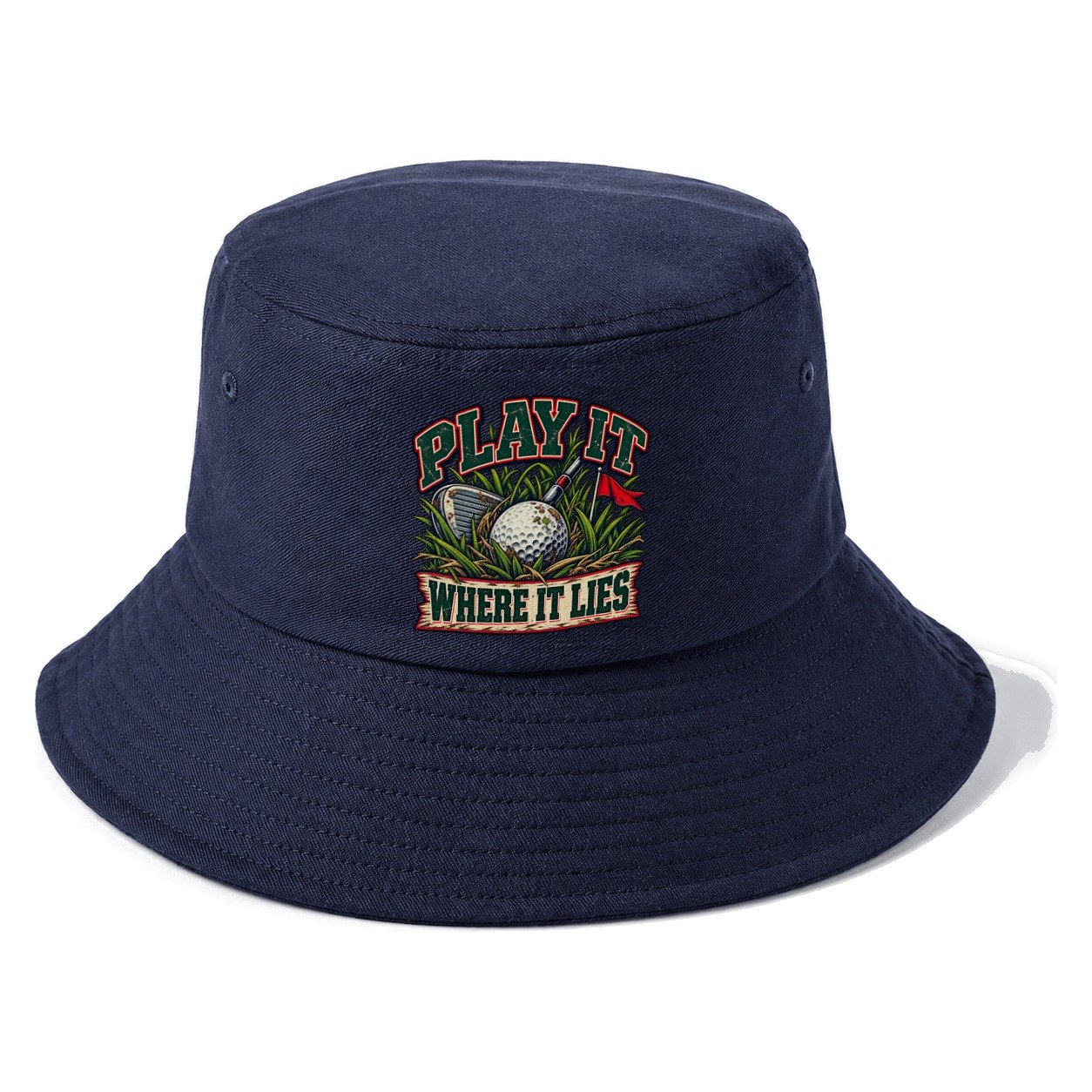 Play It Where It Lies Golf Life Bucket Hat – Twilight Navy