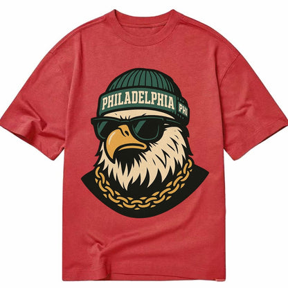 Animaleaglelocationtextphiladelphiainitialsphibeaniecolorgre Classic T-shirt – Red