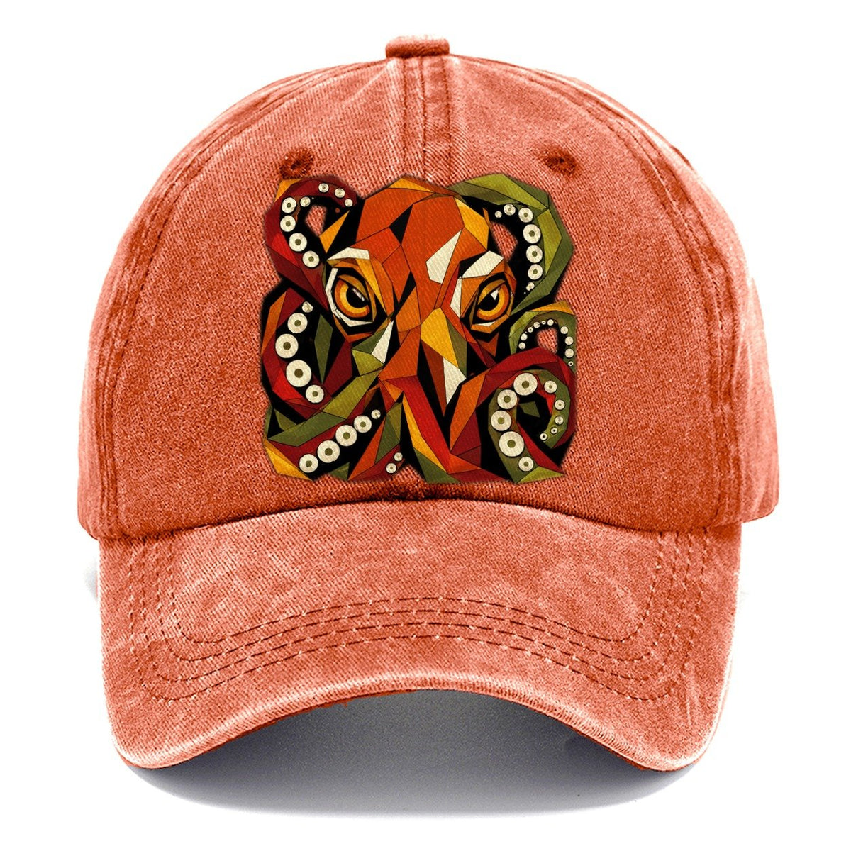 Octopus Face Tentacles Classic Cap – Terracotta Clay