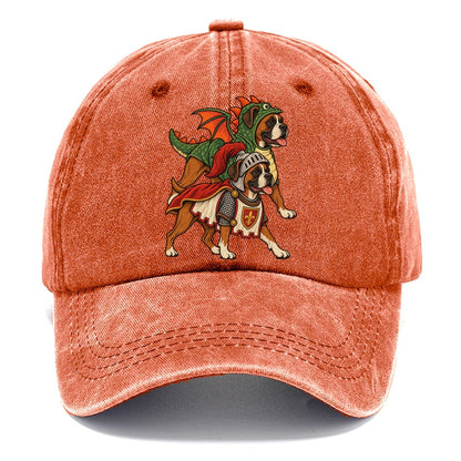 2 Boxers In Halloween Costumes Hdp 32 Parade Lineup Halloween Dog Parade Classic Cap – Terracotta Clay
